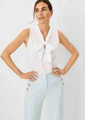 Ann Taylor Sleeveless Tie Neck Top