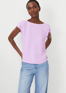 Ann Taylor Boatneck Shirttail Top