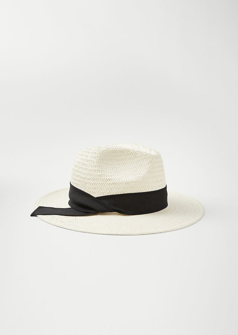 Ann Taylor Straw Ribbon Hat