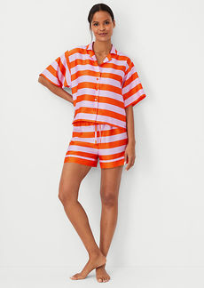 Ann Taylor Striped Pajama Short Set
