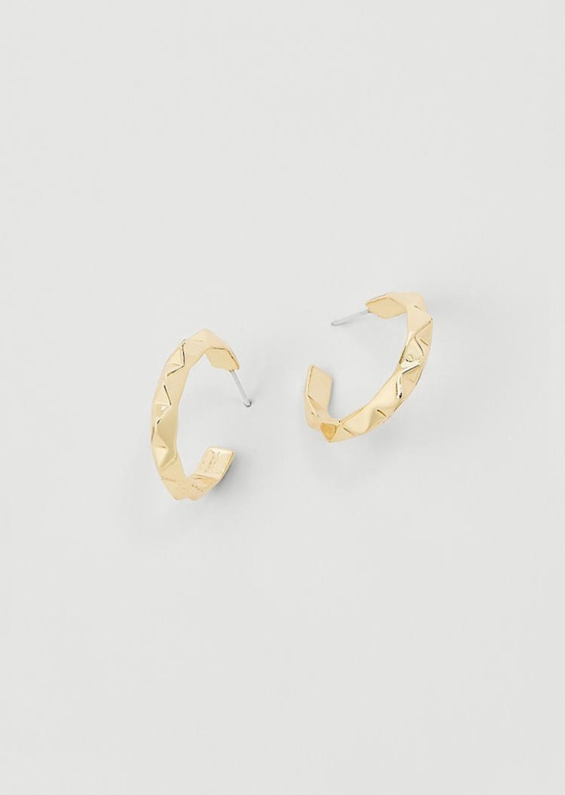 Ann Taylor Studded Hoop Drop Earrings