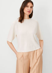 Ann Taylor Studio Collection Cashmere Elbow Sleeve Sweater Tee