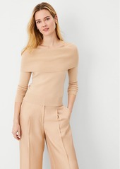 Ann Taylor Studio Collection Cashmere Off The Shoulder Sweater