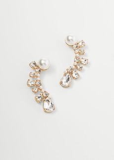 Ann Taylor Studio Collection Pearlized Crystal Teardrop Earrings