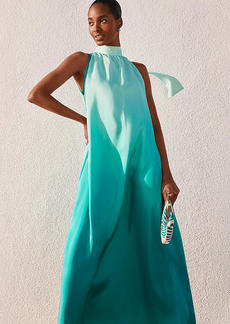 Ann Taylor Studio Collection Silk Halter Maxi Dress
