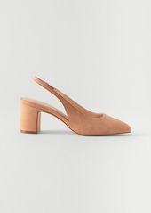 Ann Taylor Suede Block Heel Slingback Pumps