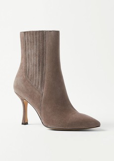 Ann Taylor Suede Chelsea Stiletto Booties