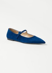 Ann Taylor Suede Mary Jane Flats