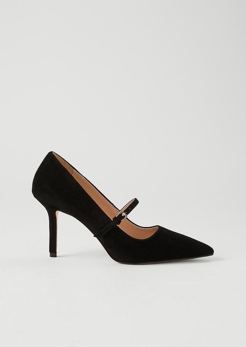 Ann Taylor Suede Mary Jane Pump