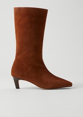 Ann Taylor Suede Nip Toe Bootie