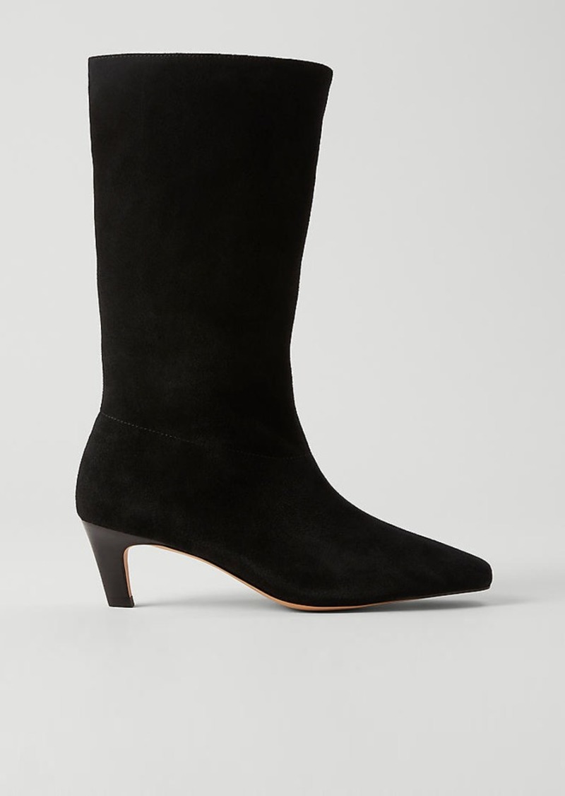 Ann Taylor Suede Nip Toe Bootie