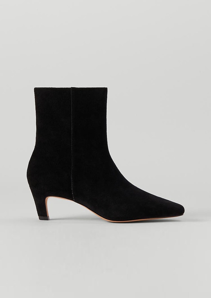 Ann Taylor Suede Skinny Heel Bootie