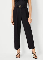 Ann Taylor The Tall Belted Pleated Taper Pant