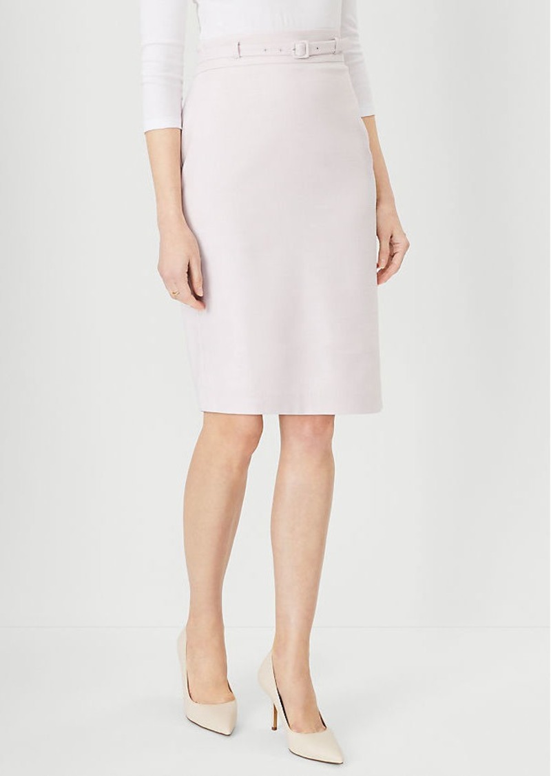 Ann Taylor Texture Belted Pencil Skirt