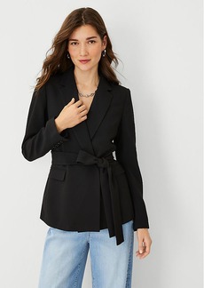 Ann Taylor The Belted Blazer in Crepe