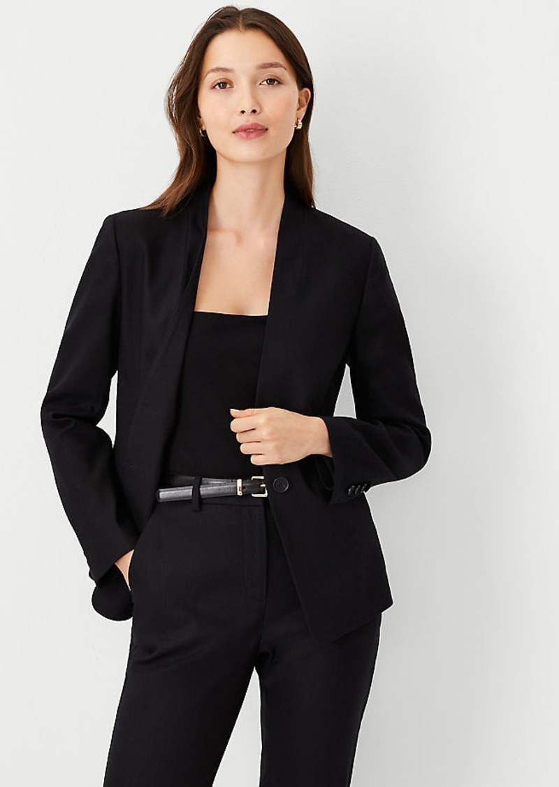 Ann Taylor The Cutaway Blazer in Linen Twill