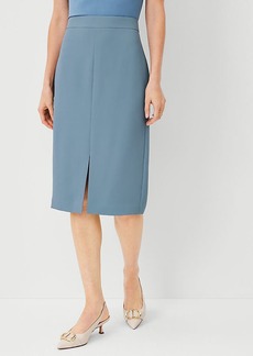 Ann Taylor The Front Slit Pencil Skirt in Fluid Crepe