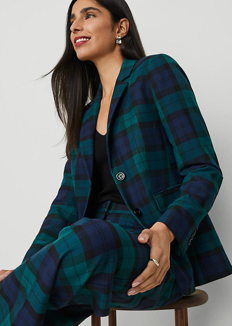 Ann Taylor The Greenwich Blazer in Tartan