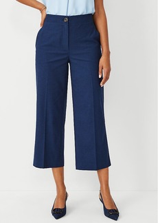 Ann Taylor The Kate Wide Leg Crop Pant in Polished Denim - Curvy Fit