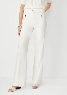 Ann Taylor The High Rise Patch Pocket Boot Pant in Linen Blend