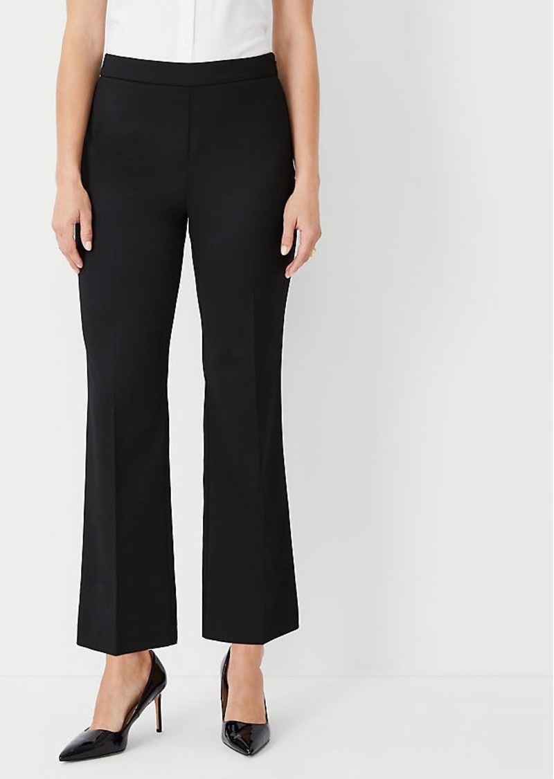 Ann Taylor The High Rise Side Zip Flare Ankle Pant in Sateen - Curvy Fit