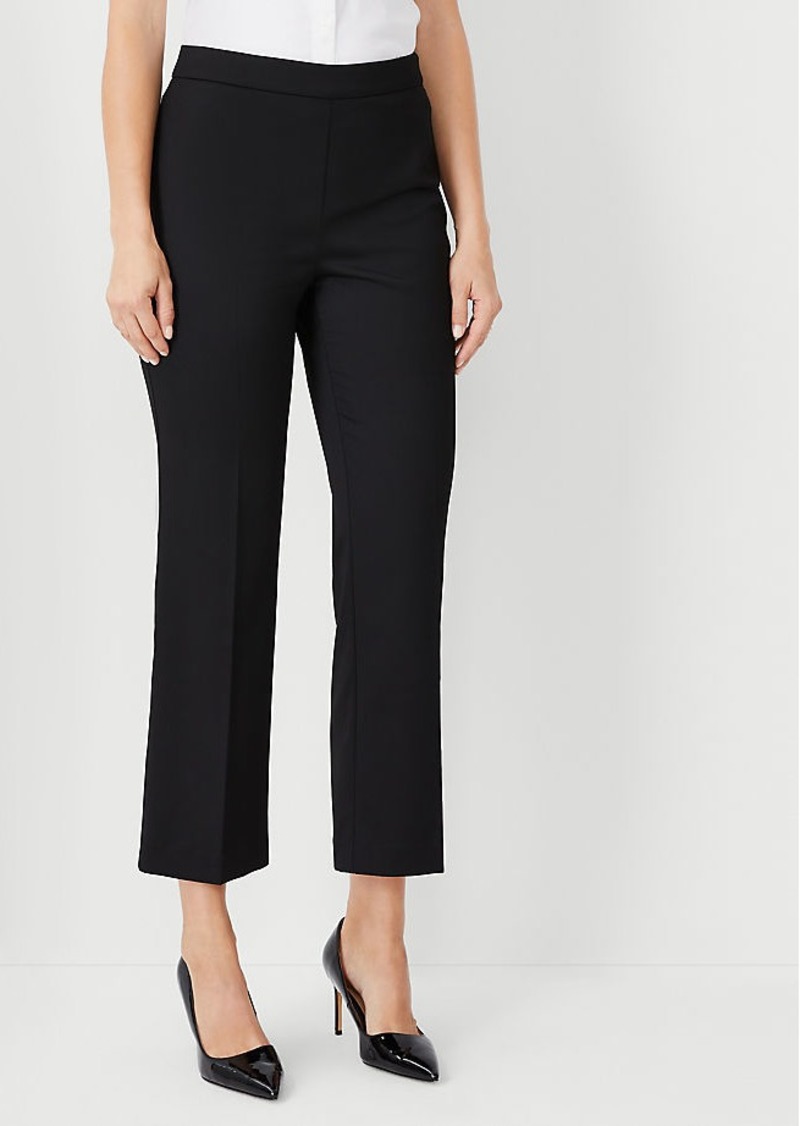 Ann Taylor The High Rise Side Zip Flare Ankle Pant in Sateen