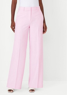 Ann Taylor The High Rise Wide Leg Pant in Cross Weave