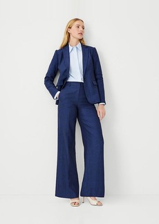 Ann Taylor The High Rise Wide Leg Pant in Linen Cotton