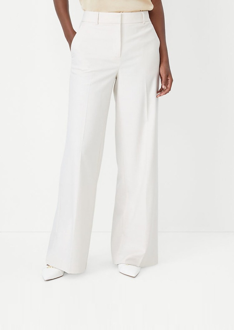 Ann Taylor The High Rise Wide Leg Pant in Textured Stretch