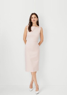 Ann Taylor The High Square Neck Sheath Dress in Stretch Cotton