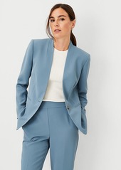 Ann Taylor The Long Cutaway Blazer in Fluid Crepe