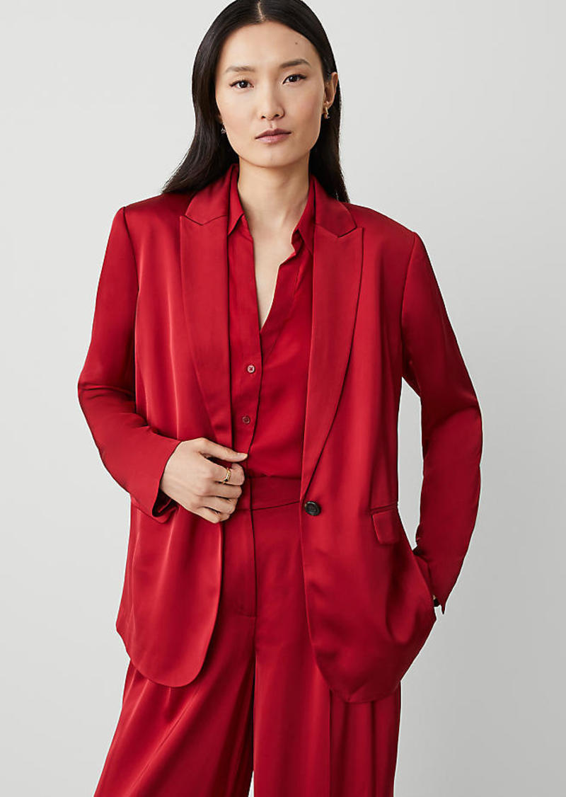 Ann Taylor The Longline Blazer in Satin