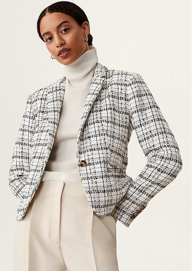 Ann Taylor The Newbury Blazer in Plaid Tweed