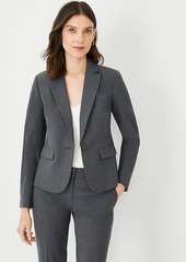 Ann Taylor The Notched One Button Blazer in Seasonless Stretch