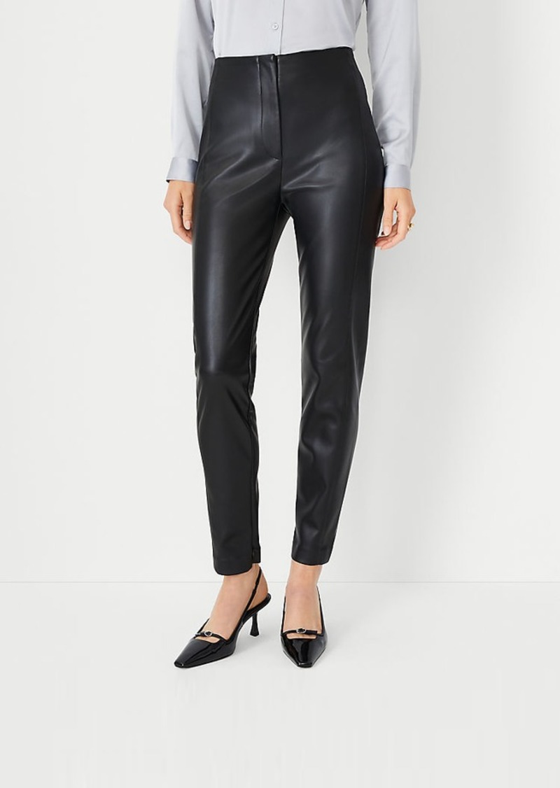 Ann Taylor The Petite Audrey Pant in Faux Leather - Curvy Fit