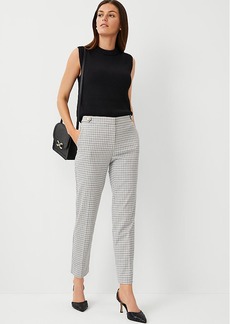 Ann Taylor The Petite Button Tab Eva Ankle Pant in Plaid