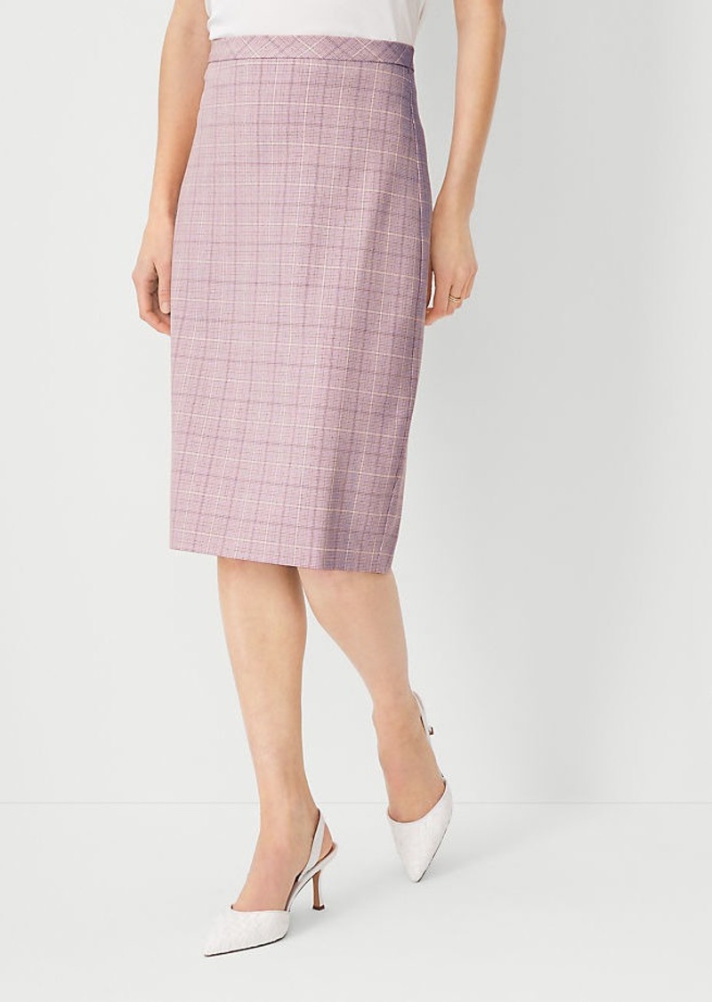 Ann Taylor The Petite Clean Pencil Skirt in Plaid