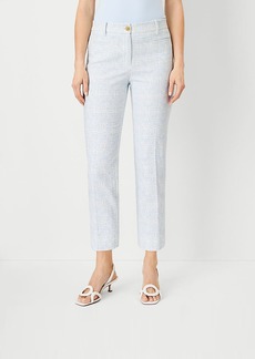Ann Taylor The Petite Cotton Crop Pant in Geo Texture - Curvy Fit