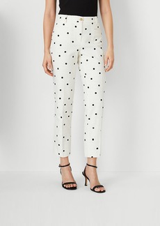 Ann Taylor The Petite Cotton Crop Pant in Textured Dot