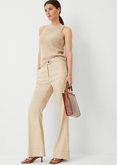 Ann Taylor The Petite Cuffed Trouser Pant in Linen Twill