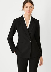 Ann Taylor The Petite Fitted Double Breasted Blazer in Bi-Stretch