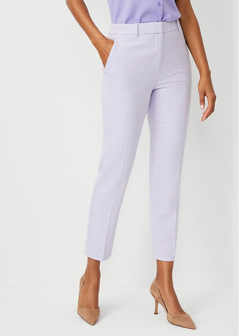 Ann Taylor The Petite High Rise Ankle Pant in Textured Stretch