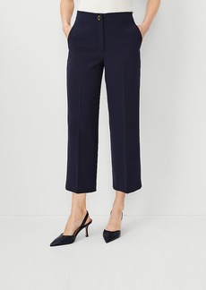 Ann Taylor The Petite Kate Wide Leg Crop Pant in Crepe - Curvy Fit