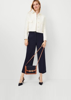 Ann Taylor The Petite Kate Wide Leg Crop Pant in Crepe
