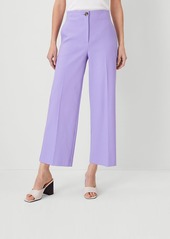 Ann Taylor The Petite High Rise Kate Wide Leg Crop Pant in Texture - Curvy Fit