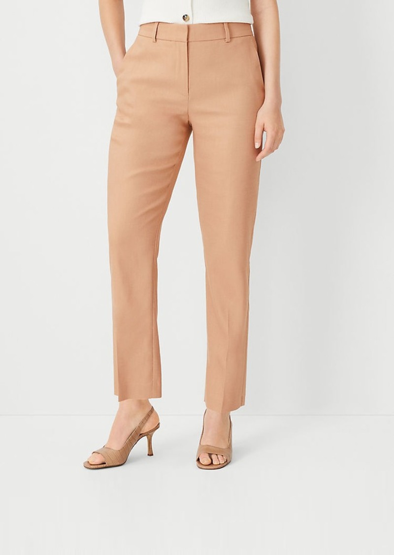 Ann Taylor The Petite High Rise Pencil Pant in Linen Twill - Curvy Fit