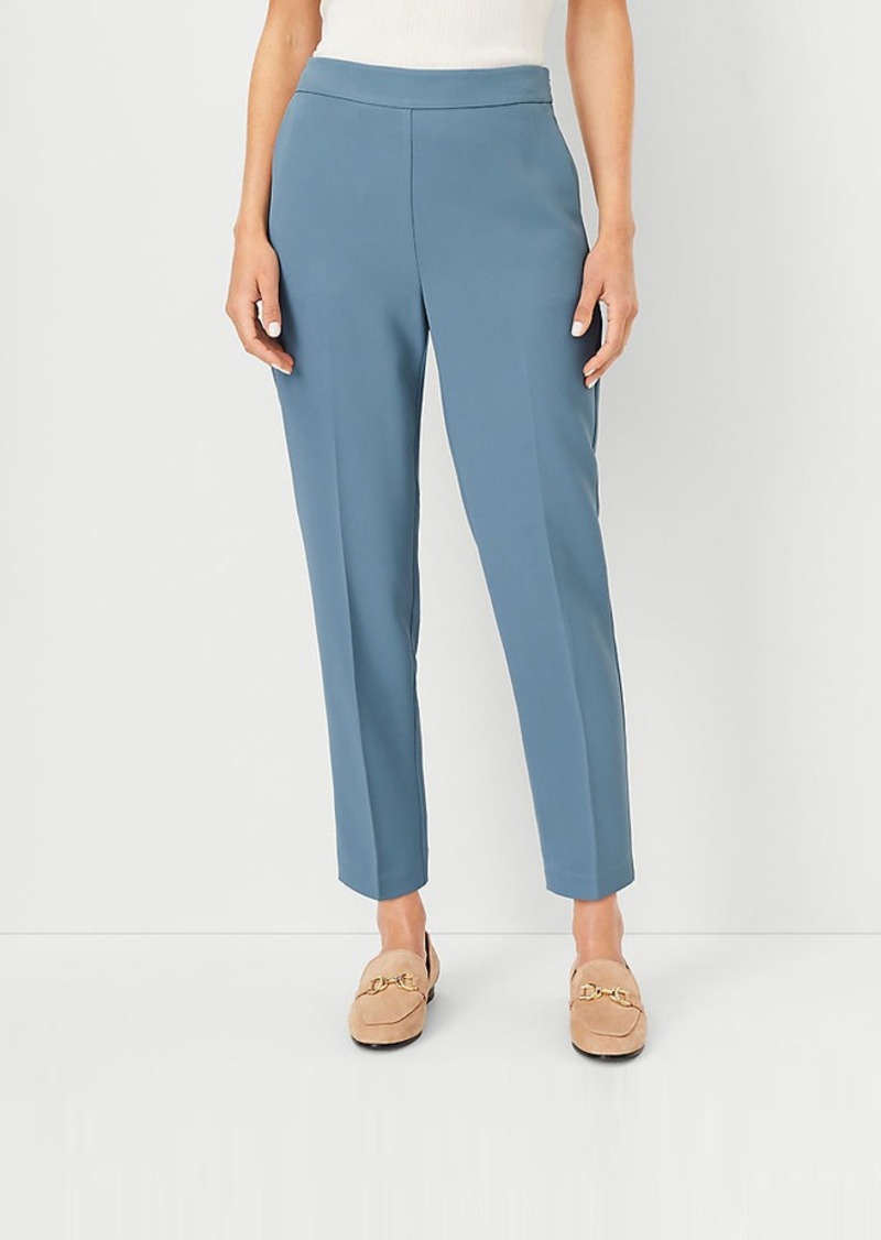 Ann Taylor The Petite High Rise Side Zip Ankle Pant in Fluid Crepe