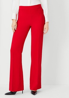 Ann Taylor The Petite High Rise Side Zip Flare Trouser in Fluid Crepe