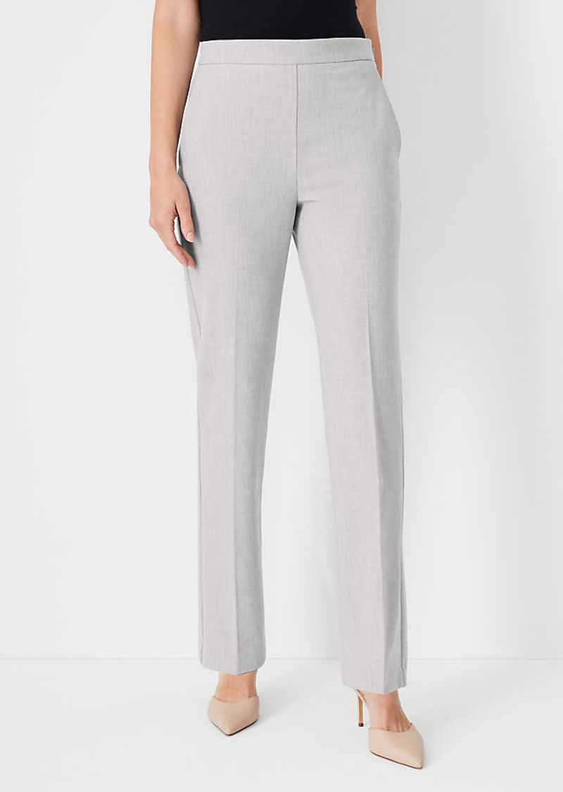 Ann Taylor The Petite High Rise Side Zip Straight Pant in Bi-Stretch - Curvy Fit