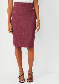 Ann Taylor The Petite High Waist Seamed Pencil Skirt in Cross Weave - Curvy Fit
